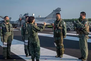 Nhà lãnh đạo Đài Loan Thái Anh Văn (giữa). Ảnh: FACEBOOK