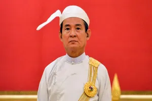 Cựu Tổng thống Myanmar Win Myint. Ảnh: AFP