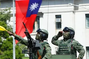 Lực lượng phòng vệ Đài Loan. Ảnh: Ceng Shou Yi/ AFP/ NurPhoto
