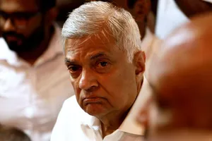 Quyền tổng thống và Thủ tướng Sri Lanka, ông Ranil Wickremesinghe. Ảnh: Dinuka Liyanawatte/REUTERS