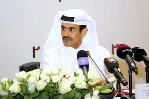 Bộ trưởng Bộ Năng lượng Qatar Saad al-Kaabi. Ảnh: Naseem Zeitoun/REUTERS