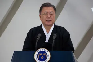 Cựu Tổng thống Hàn Quốc Moon Jae-in. Ảnh: Jeon Heon-Kyun/POOL/REUTERS