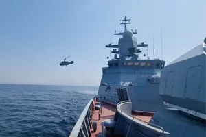 Hạm đội Thái Bình Dương của Nga tập trận trên biển Nhật Bản và biển Okhotsk. Ảnh: Chụp màn hình