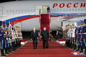 Những hình ảnh đầu tiên của ông Putin tại Triều Tiên