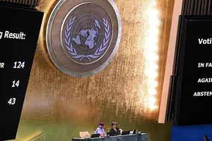 Đại Hội đồng LHQ thông qua nghị quyết yêu cầu Israel rút khỏi các vùng lãnh thổ đã chiếm đóng của Palestine 