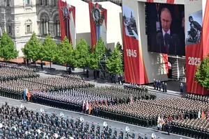 Các khối quân tập trung tại Quảng trường Đỏ. Ảnh: SPUTNIK