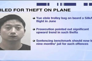 Singapore chỉ mặt băng đảng Trung Quốc trộm đồ trên máy bay