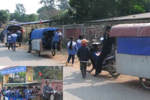 Xe tự chế chở học sinh thách thức thần chết