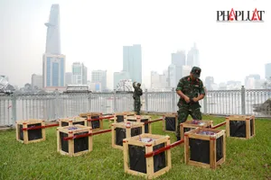 Những hình ảnh đầu tiên về trận địa pháo hoa tầm cao của TP.HCM sẵn sàng rực sáng đêm nay