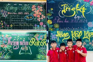 Xuýt xoa trước những bức tranh đầy màu sắc từ 'bảng đen phấn trắng'