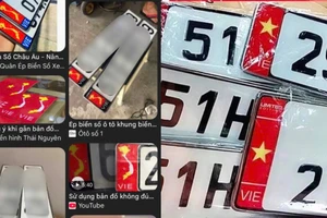 In Quốc kỳ, bản đồ lên biển số xe có vi phạm pháp luật?