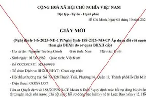 Cảnh báo Giấy mời giả mạo BHXH TP.HCM 