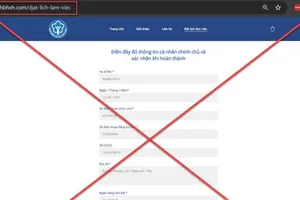 Cảnh báo website giả mạo BHXH Việt Nam để đánh cắp thông tin cá nhân