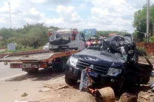 Xe Công an TP.HCM bị nạn, một trung tá tử vong