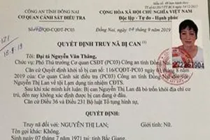 Đồng Nai: Bắt 'nữ quái' trốn lệnh truy nã đặc biệt nguy hiểm
