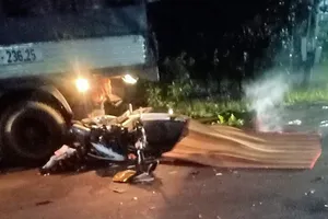 Đồng Nai: Tông phía sau xe tải dừng bên đường, 2 người chết