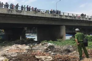 Thi thể cháy đen biến dạng ở chân cầu Đồng Nai