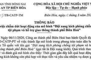 Đồng Nai: Chấm dứt hoạt động Đội 'hiệp sĩ' TP Biên Hoà