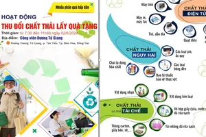 Đem bóng đèn, máy tính hư cũ, túi nilon đi đổi quà tặng