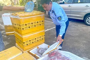 Quản lý thị trường Đắk Lắk giữ 1 tấn thịt chở từ TP.HCM đi Đà Nẵng tiêu thụ
