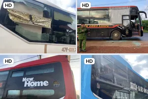 Bắt 2 thanh niên ném đá xe khách trên đường Hồ Chí Minh