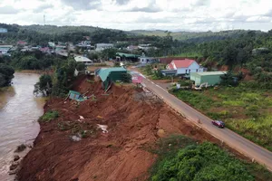 Tiếp tục sạt lở ở TP Gia Nghĩa, tỉnh Đắk Nông