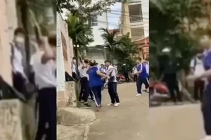 1 học sinh bị đánh hội đồng, gãy ngón tay