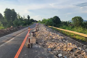 Đường tránh hơn 503 tỉ đồng ở Đắk Lắk lại sạt lở 