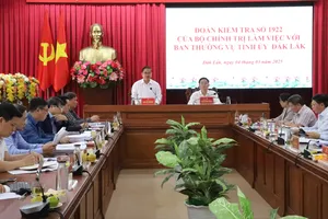 Công bố quyết định kiểm tra của Bộ Chính trị tại Ban Thường vụ Tỉnh ủy Đắk Lắk