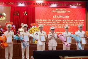 Công bố quyết định của Bộ trưởng Bộ Công an về công tác cán bộ tại Đắk Lắk
