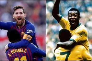 Pele nói gì khi hậu bối Messi san bằng kỷ lục?