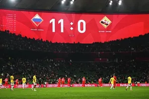 Đội tuyển Nga “sướng” khi ghi 11 bàn vào lưới Brunei và lập hai kỷ lục