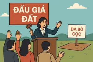 Bộ Tư pháp đề xuất người bỏ cọc sẽ bị cấm tham gia đấu giá đất tối đa 5 năm