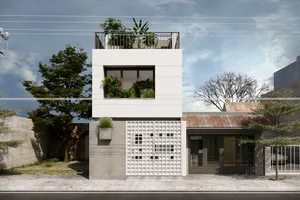 Thiết kế giếng trời thoáng mát cho ngôi nhà phố