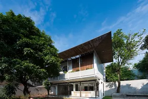 Ngôi nhà mái chồng mái cực kỳ ấn tượng ở Thái Nguyên