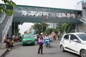 Chùm ảnh: Người dân phớt lờ cầu bộ hành