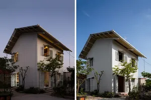 Nhà 2 tầng bọc tôn siêu lạ ở Hải Dương