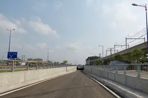 Hầm chui trước bến xe Miền Đông mới trước 2 tháng thông xe