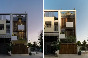 Thiết kế mặt tiền 2 lớp, chống nắng hiệu quả cho nhà hướng Tây Bắc