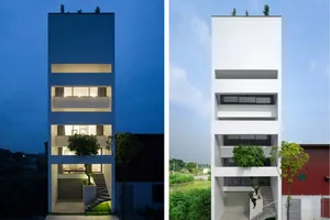 Nhà ống ở Bắc Ninh bừng sáng nhờ 2 khoảng trống