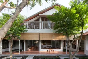 Ngôi nhà ở Bình Dương xây theo kết cấu 11 cây xanh