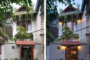 Cải tạo nhà phố cũ 3 tầng thành không gian xanh