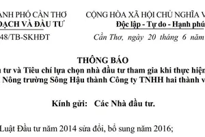 Cần Thơ: Mời gọi đầu tư “tái sinh” Nông trường Sông Hậu