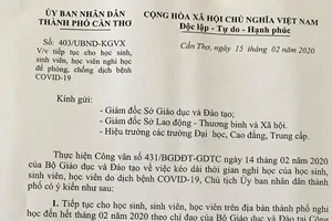Cần Thơ: 'Né' COVID-19, học sinh nghỉ tiếp đến hết tháng 2 
