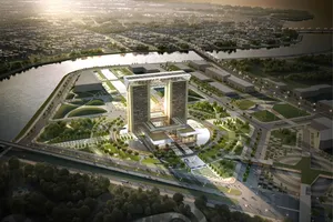 Tổng thể khu hành chính TP Cần Thơ của Công ty Gansam Architects & Partners (Hàn Quốc) - ảnh Gansam Architects & Partners 