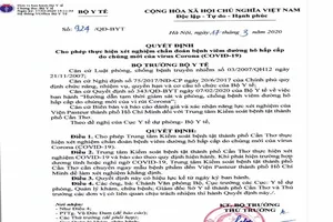 Cần Thơ chính thức được làm xét nghiệm chẩn đoán COVID-19