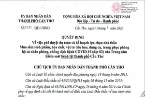 Cần Thơ chi gần 3,9 tỉ mua sinh phẩm, vật tư phòng dịch