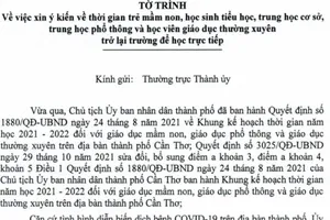 Cần Thơ dự kiến cho học sinh THCS, THPT học trực tiếp từ 17-1