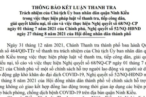 Cần Thơ: Ninh Kiều phải thu hồi 1,51 tỉ đã chi hỗ trợ lao động tự do