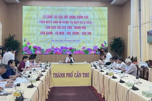 Tổ công tác của Thủ tướng làm việc với TP Cần Thơ và 3 tỉnh Tiền Giang, Sóc Trăng, Cà Mau